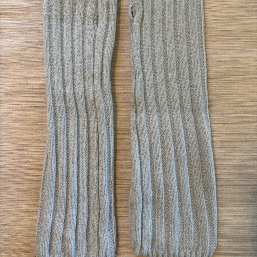 Ribbed Knit Leg Warmers - Baby Blue